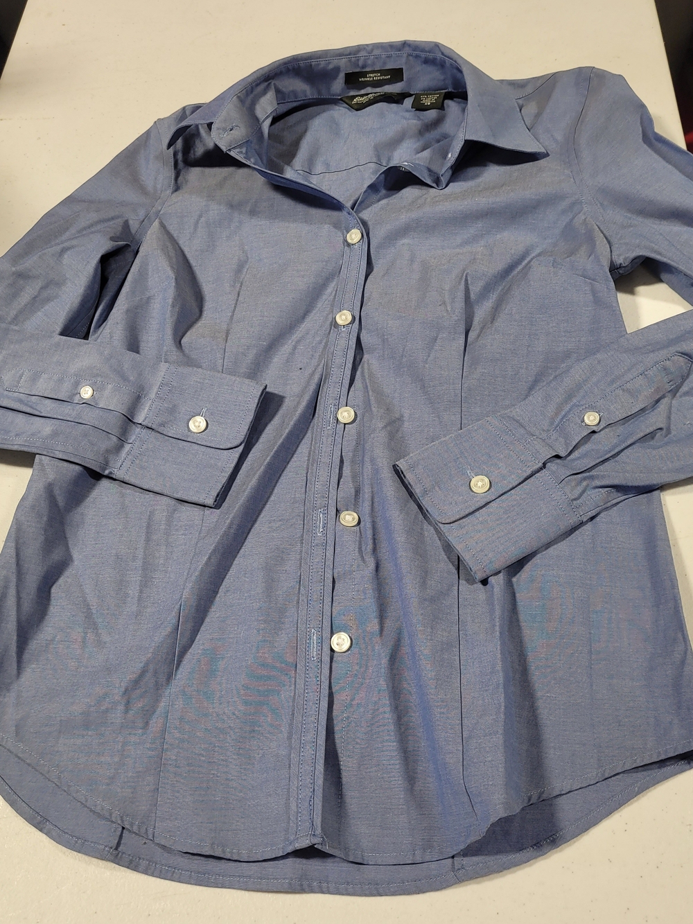 Eddie Bauer Light Blue Button-Up Women's Shirt